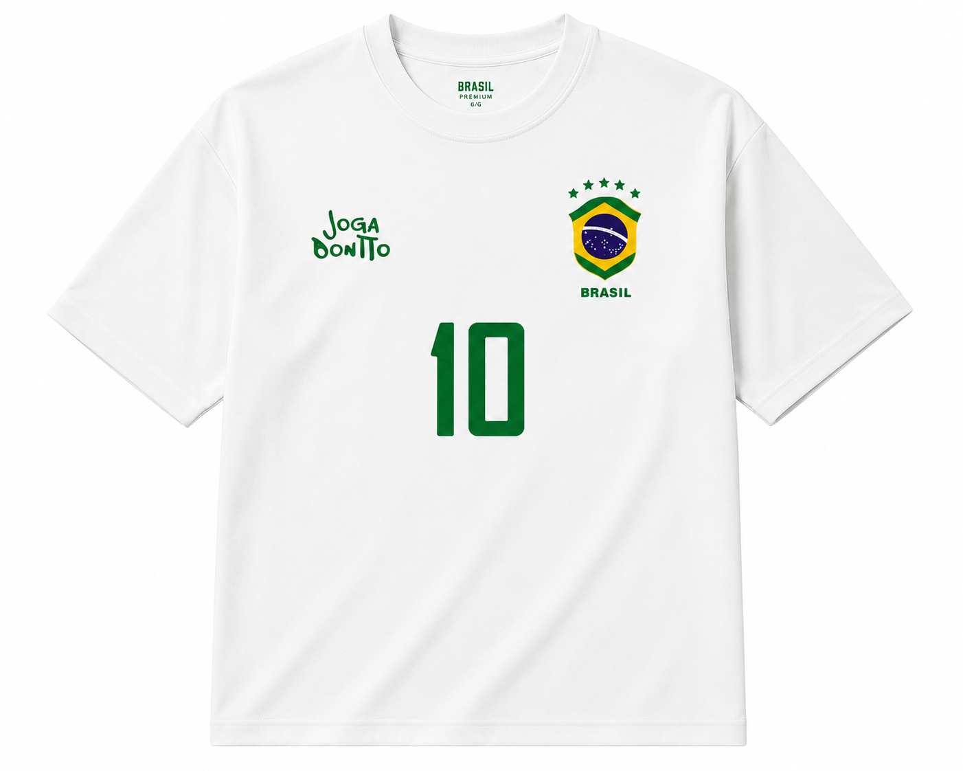 Camisa branca da seleção do Brasil Joga Bonito número 10